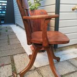 American swivel armchair in oak