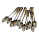 Set of 12 hollow spoons in silver metal uniplat model