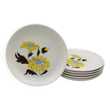 6 Assiettes à dessert, Sovirel, datant des années 70.