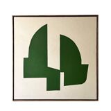 Large contemporary painting Green Forms Audrey Noel dated & signed
