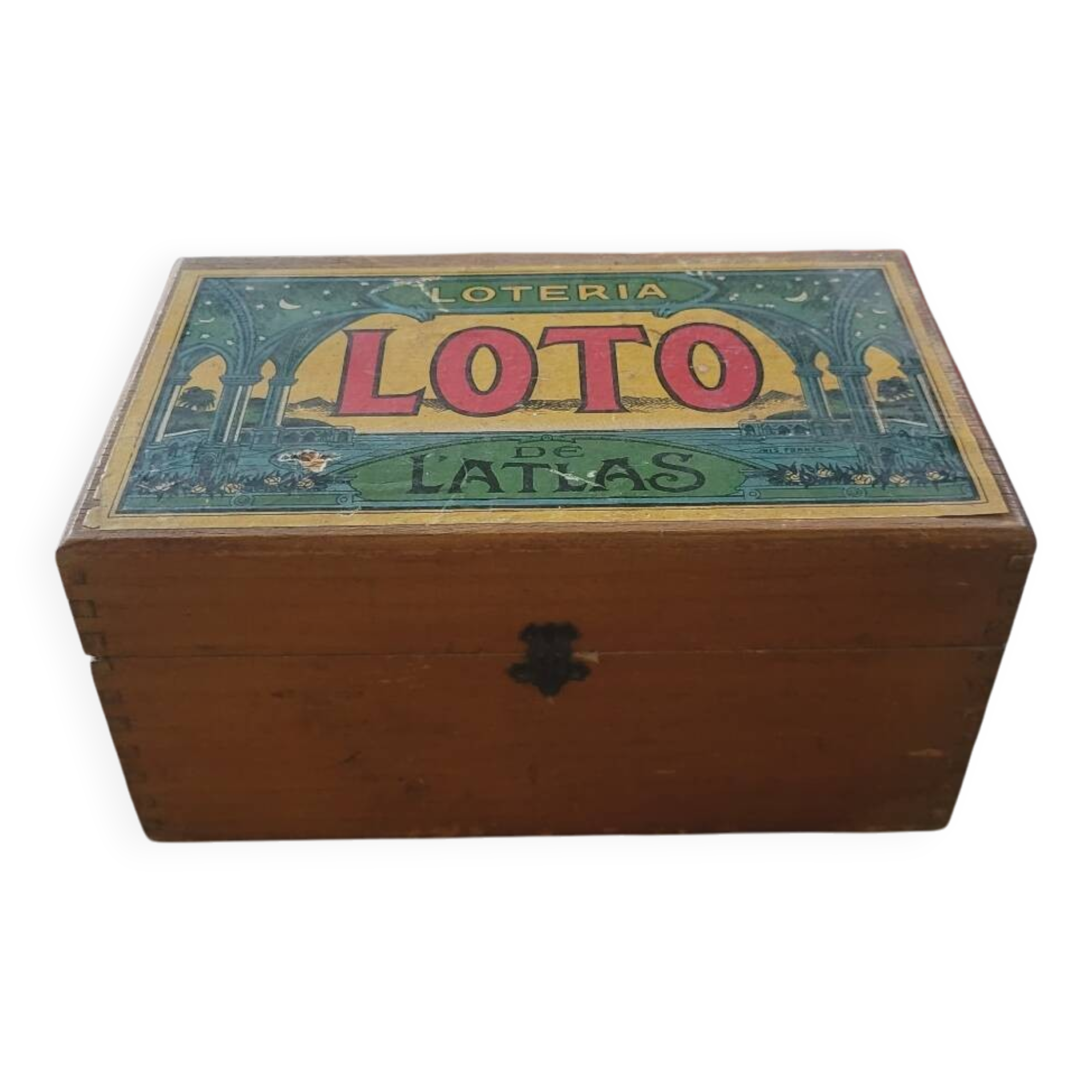 Wooden lotto game from the 1930s