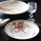 Set of 6 Terre de Fer St Amand "cherry" deep plates