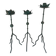 Sculptural candle holder trio