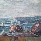 Oil on seascape panel