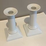 Pair of porcelain candlesticks