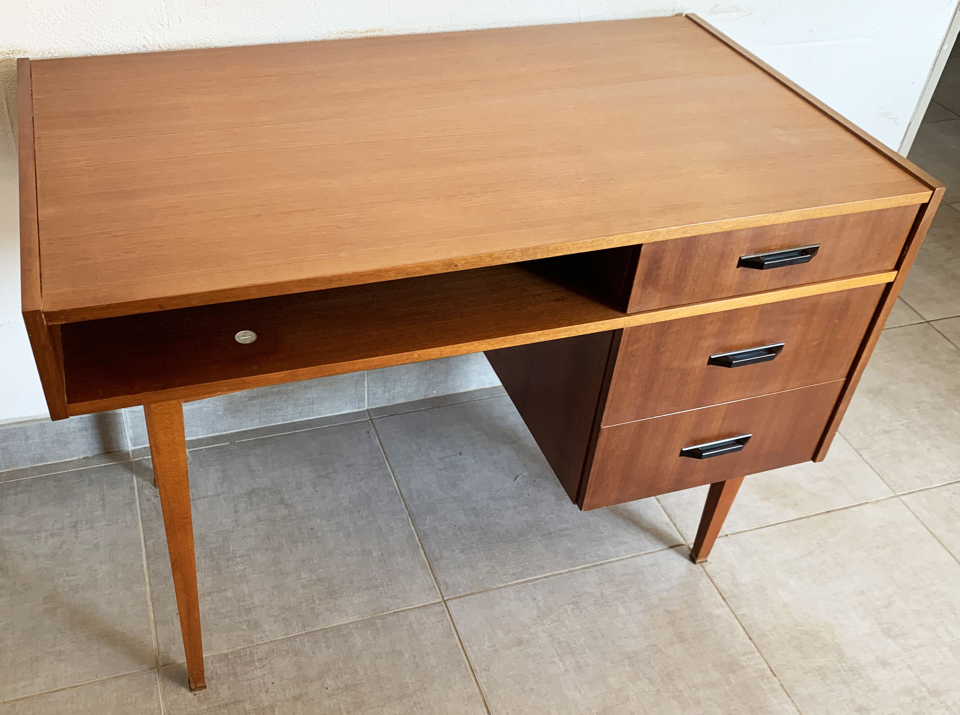 Vintage Scandinavian teak desk, year 60