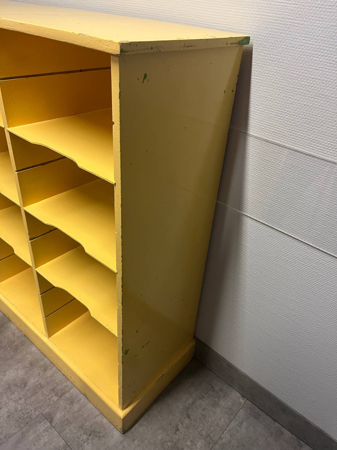 Old workshop furniture / wooden locker / sorting furniture