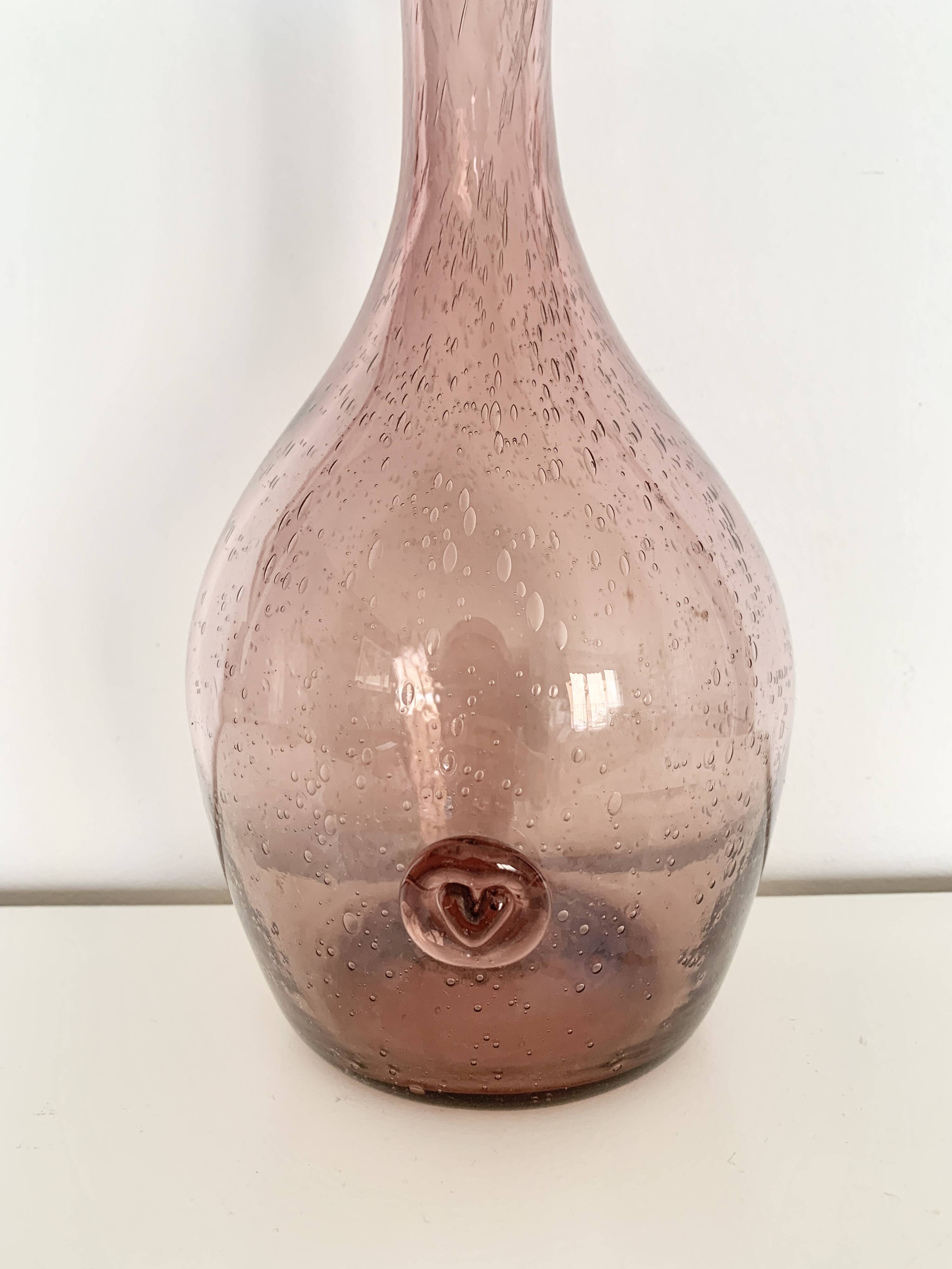 Blown glass bubble carafe