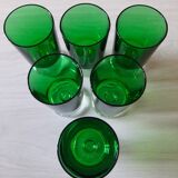 Set of 6 glasses 70s