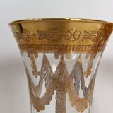Service 12 glasses decoration engraved gold border