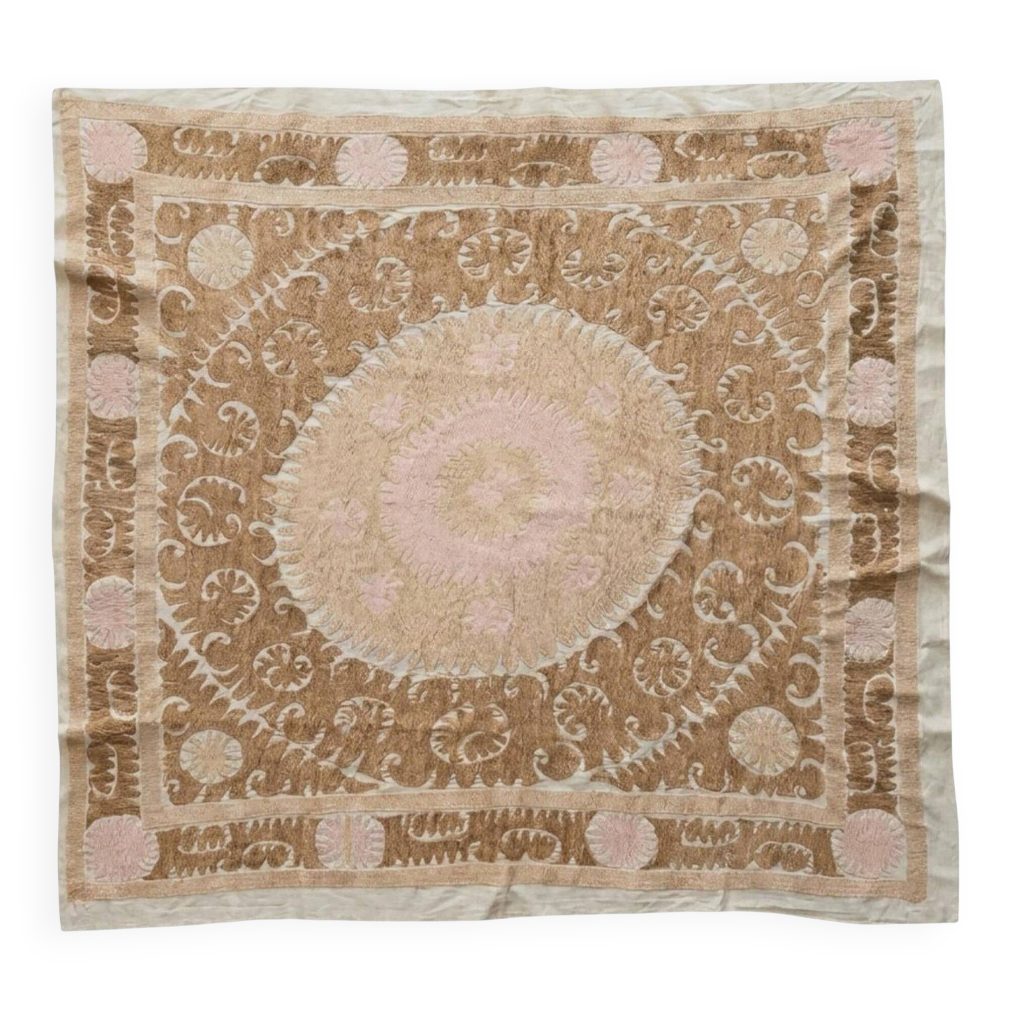 Vintage hand-embroidered tablecloth 150x155 cm