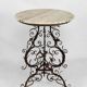 Wrought iron pedestal table and marble top, Venice, Italy, 17th century