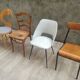 Lot de 6 chaises vintages depareillées