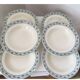 Set of 6 Terre de Fer Champigny pattern soup plates