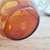 Antique amber glass pitcher
