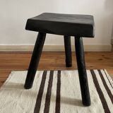 Black brutalist tripod stool