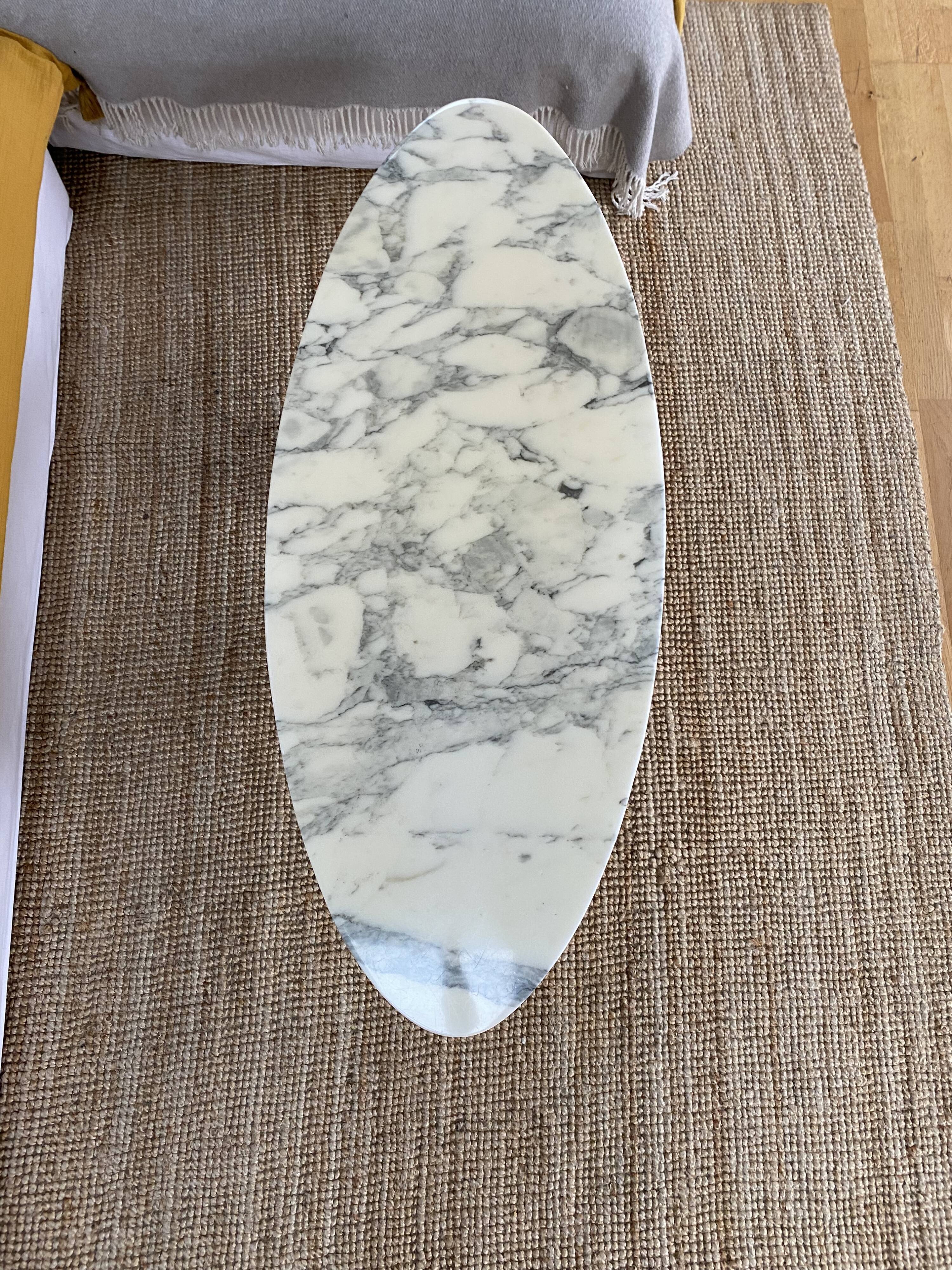 Coffee table with marble top