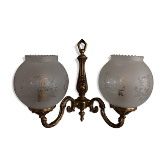 Brass wall sconce 70 years