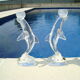 Pair of dolphins royal crystals made in france