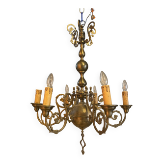 Dutch chandelier with 6 branches