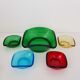Vintage color glass dessert service