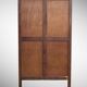 Parisian hotel wardrobe in solid raw oak, 1920.