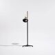 Black and gold metal floor lamp, 1950s