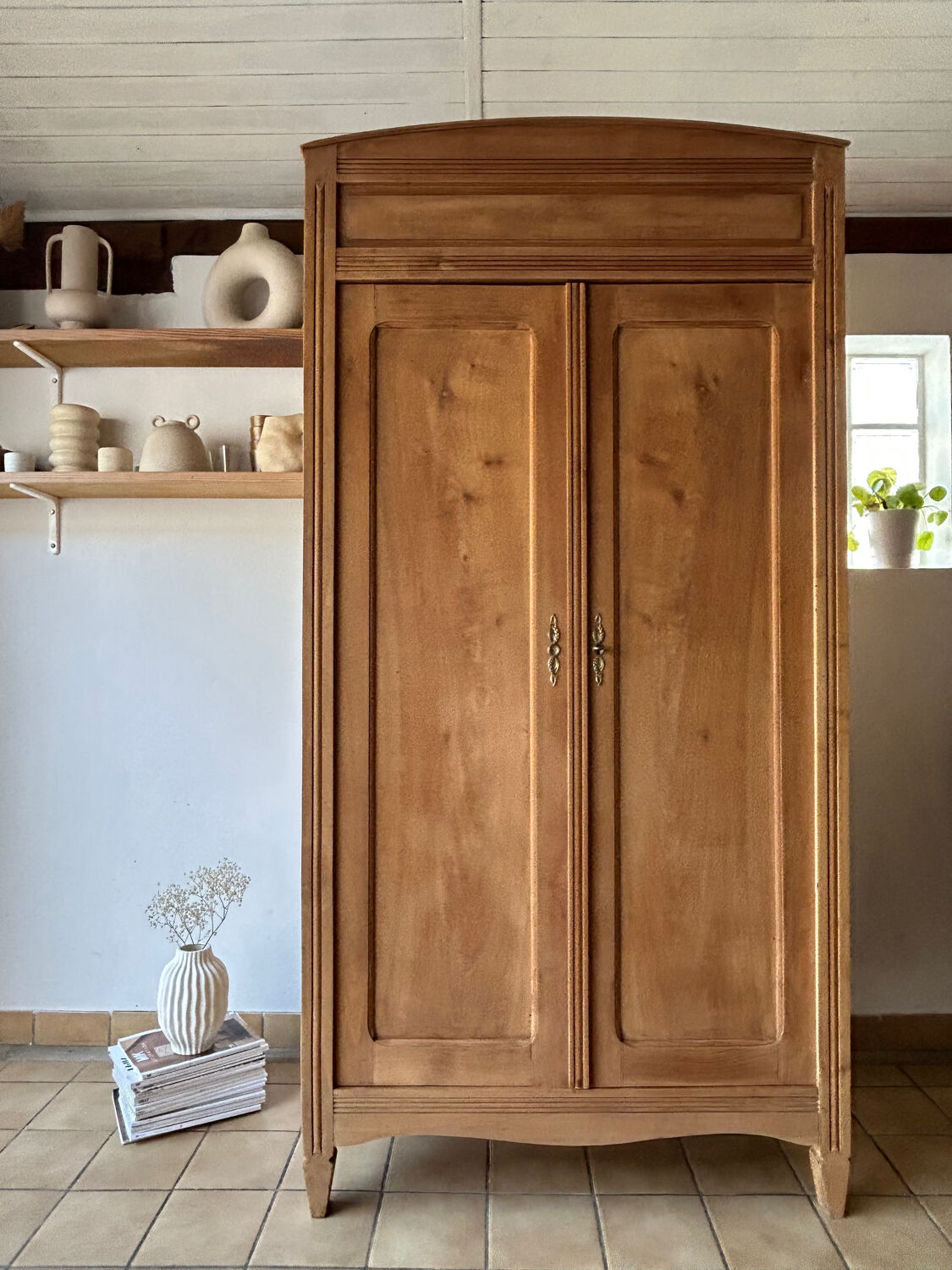 Renovated antique Parisian wardrobe