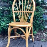 Set of 4 rattan chairs and cannage