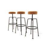 Set of six cast iron bar stools 1970s