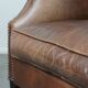 Cognac-coloured vintage cow leather club armchair in English style