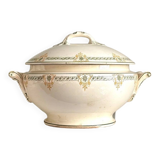 Longwy ironware soup tureen, "Longpré" service