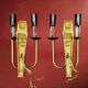 Pair of gilt brass wall lights in Empire style, Egyptian revival – 1940s-50s