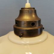 "Umbrella lamp" Danish and from the 1940s-1950s in beautiful cream colour with brass top.