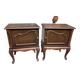 Pair of Louis XV style oak bedside tables