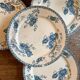 Set of 10 antique flat plates in ironstone, Royat from Sarreguemines.