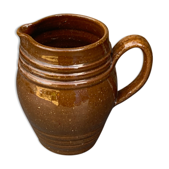 Pitcher old cider jug in glazed sandstone