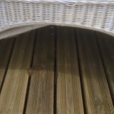 Vintage peacock rattan garden furniture