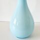 Large Italian vase in turquoise opaline from the 1960s.