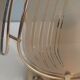 Brass table lamp with smoked glass panels, Belgium 1970