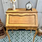 Raw wood donkey back secretary