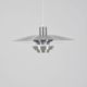 Danish ufo-shaped hanging lamp in metal, 1970s
