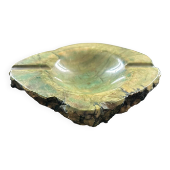 Green calcite ashtray