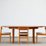 Scandinavian table in blond teck 1960
