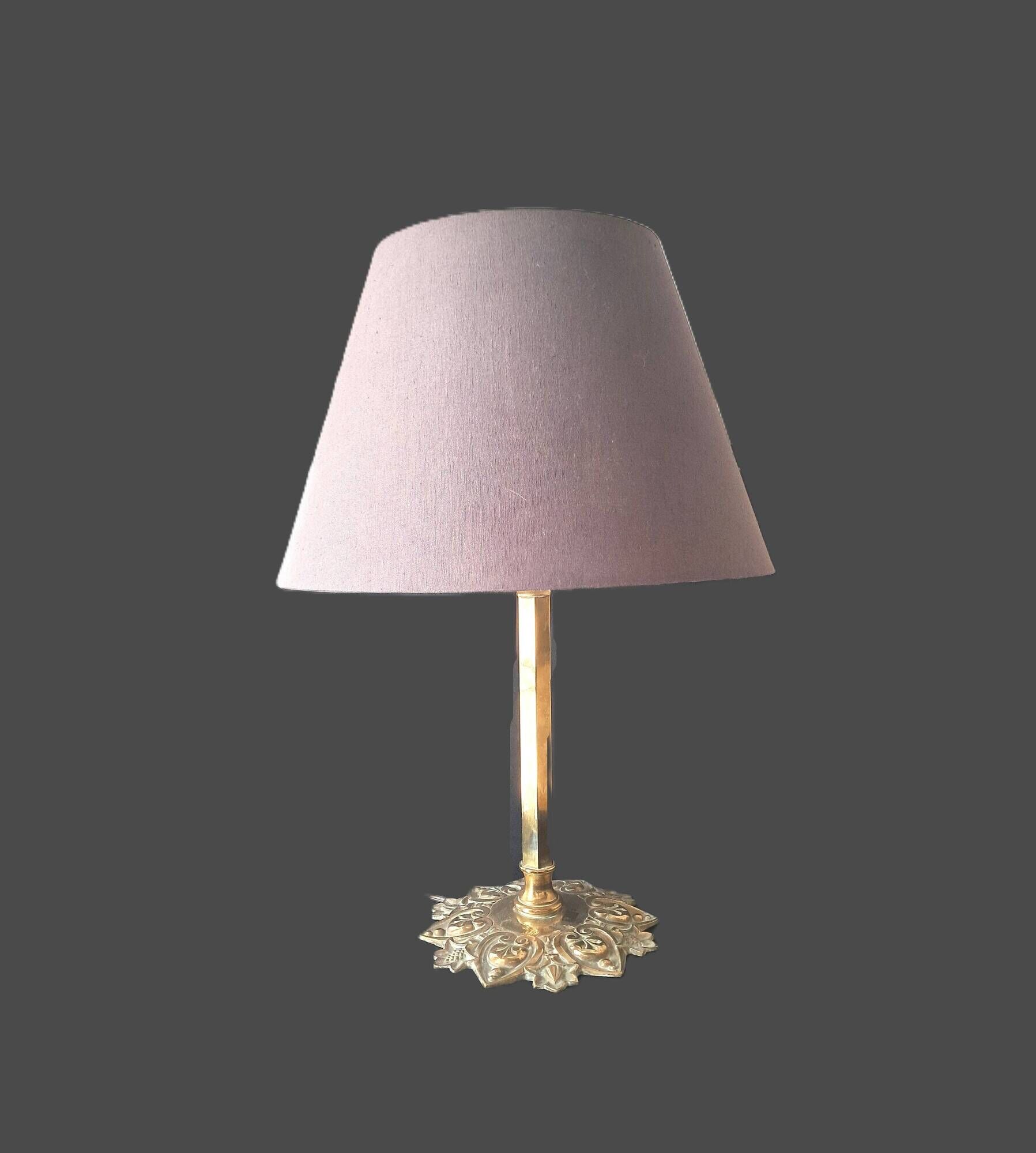 Art Nouveau Style Brass Lamp Base