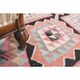 1970s Turkish Oushak Handmade Wool Cotton Pink Runner Rug 93x358