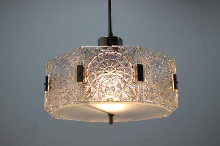 Design mid-century glass pendant by Kamenicky Senov, 1970s, up to six pieces