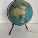 Globe vintage 1967 terrestre tripode Taride verre - 29 cm