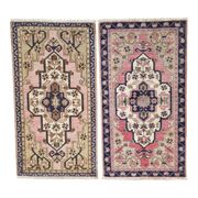 Set of 2 vintage handmade Turkish rugs 56x102 cm
