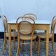 4 vintage bentwood dining chairs and pine laminate 1950’s table